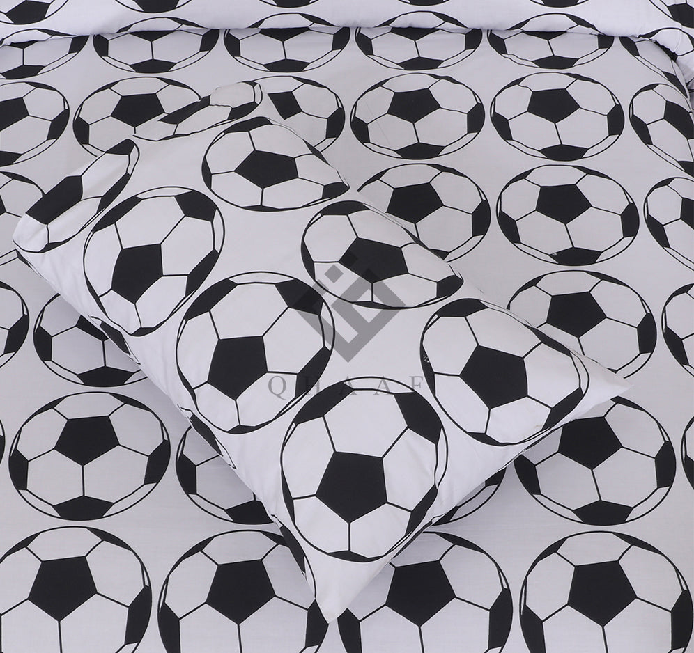 FOOTBALL WHITE -BEDSHEET SET