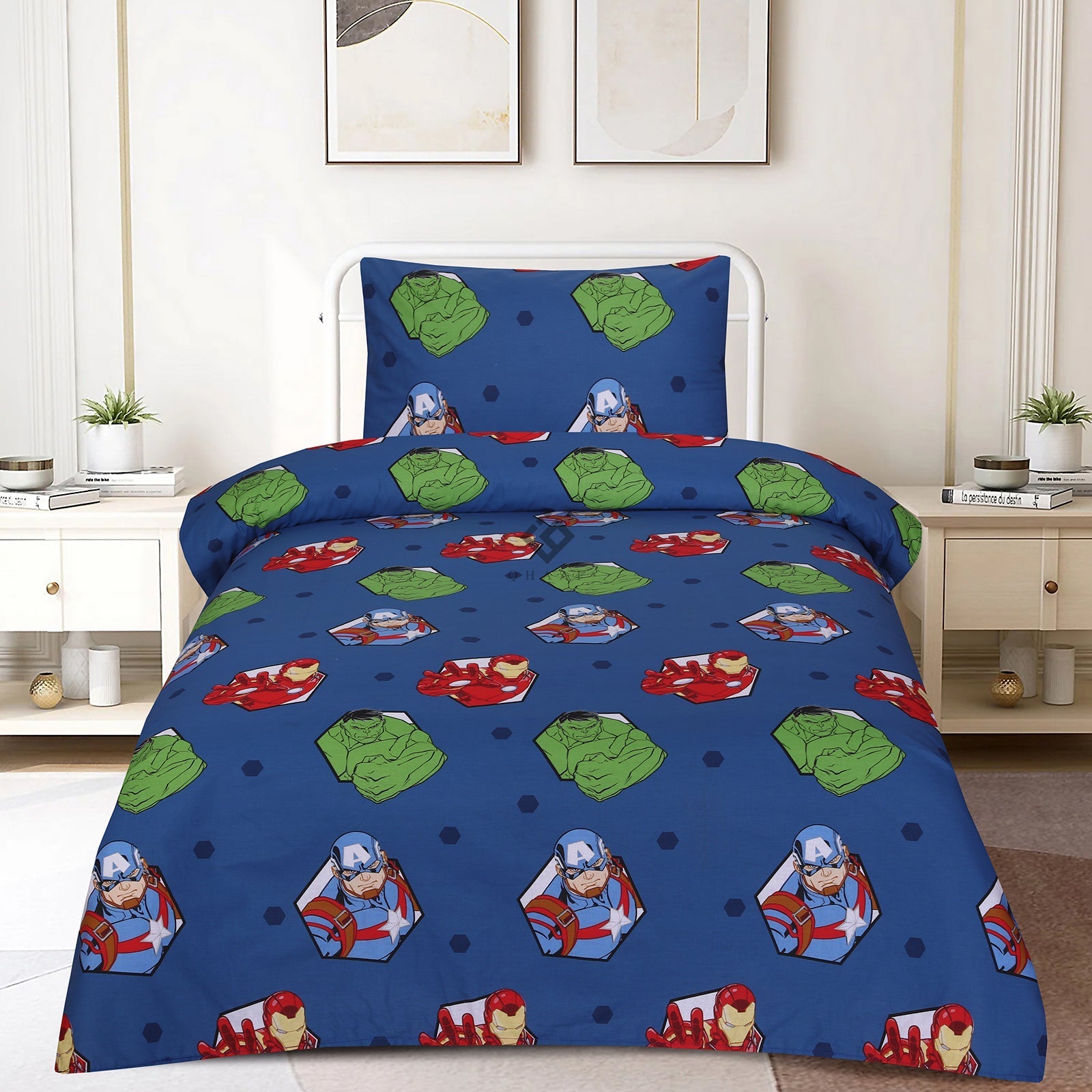 blue marvel-bedsheet set