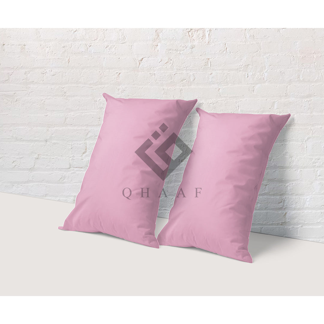 pink plain pillow covers