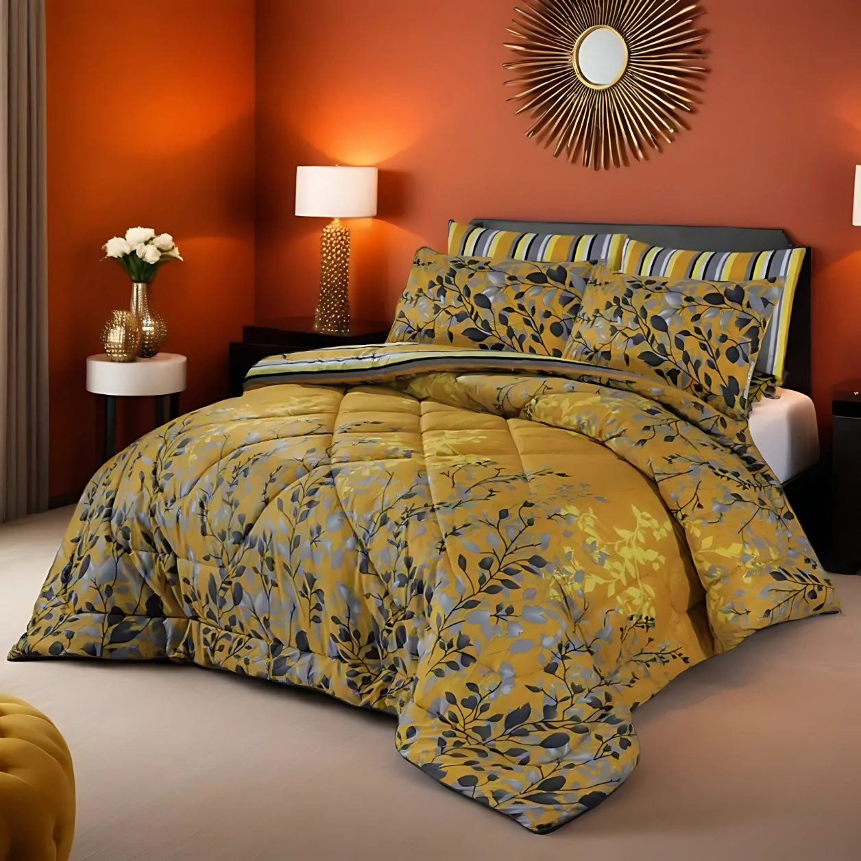 crocus summer comforter set- 7 pcs