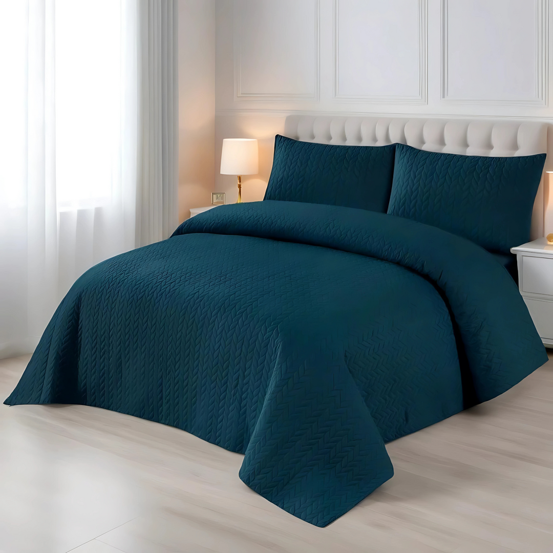 D.GREEN BEDSPREAD SET - 3 PCS (PREMIUM)