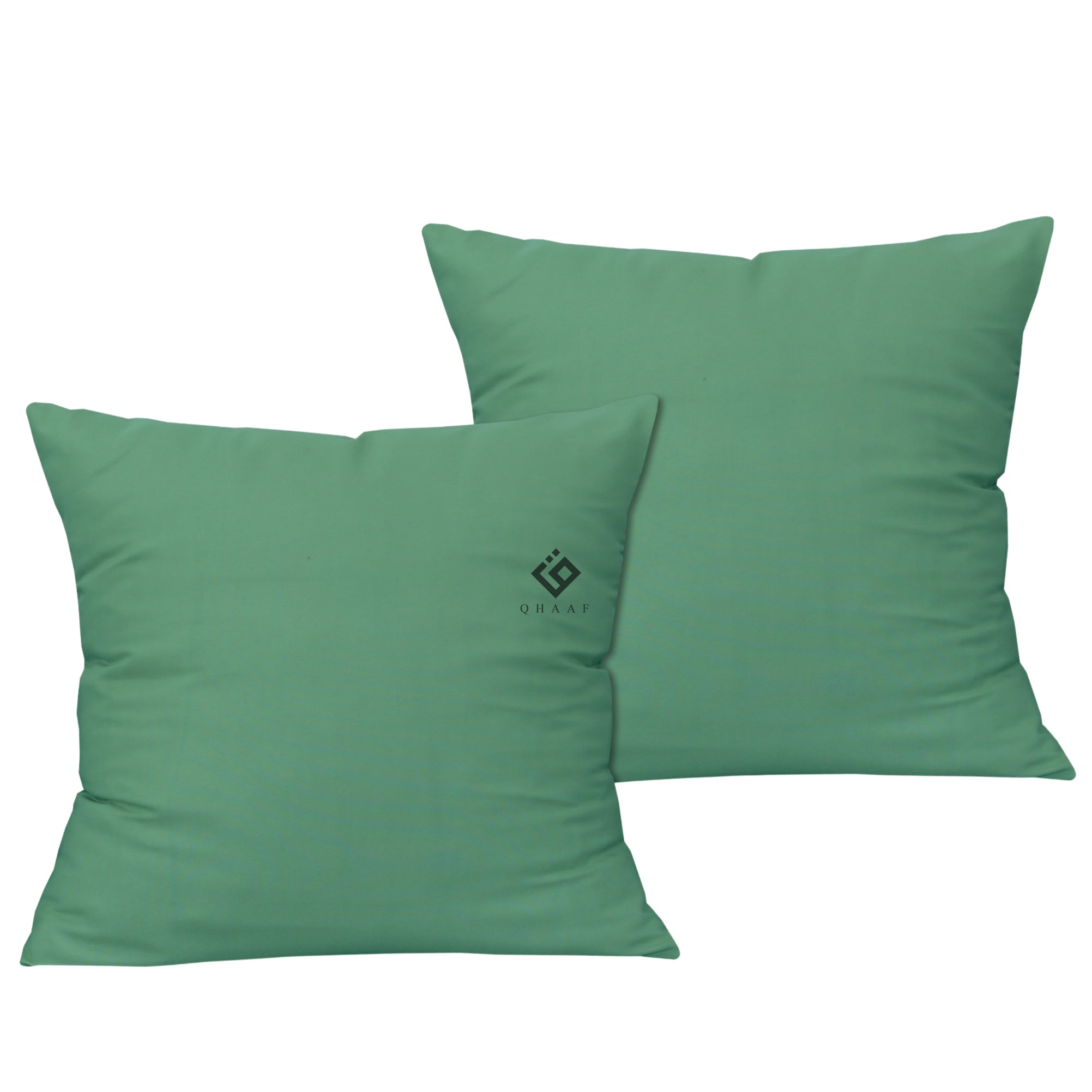 S.GREEN DYED CUSHION COVER (PACK OF 2 )