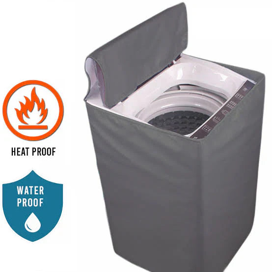 Waterproof Top Loaded Washing Machine Cover - ( Grey Color )