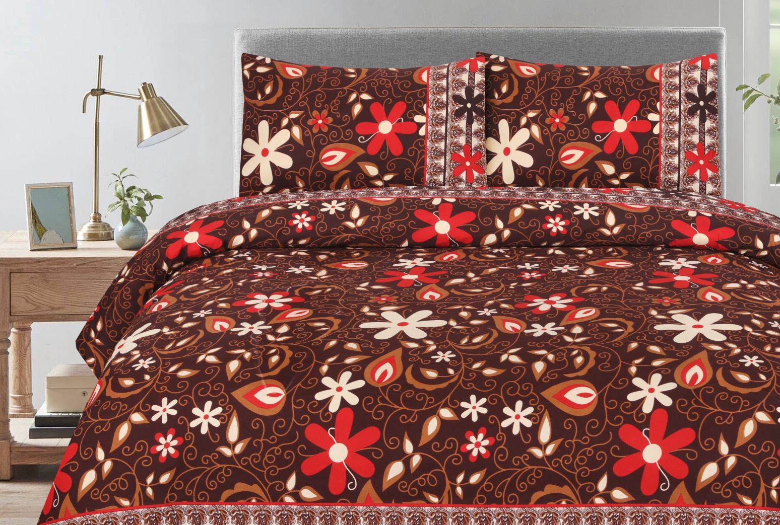 tawny   bedsheet set - 3 pcs (premium)