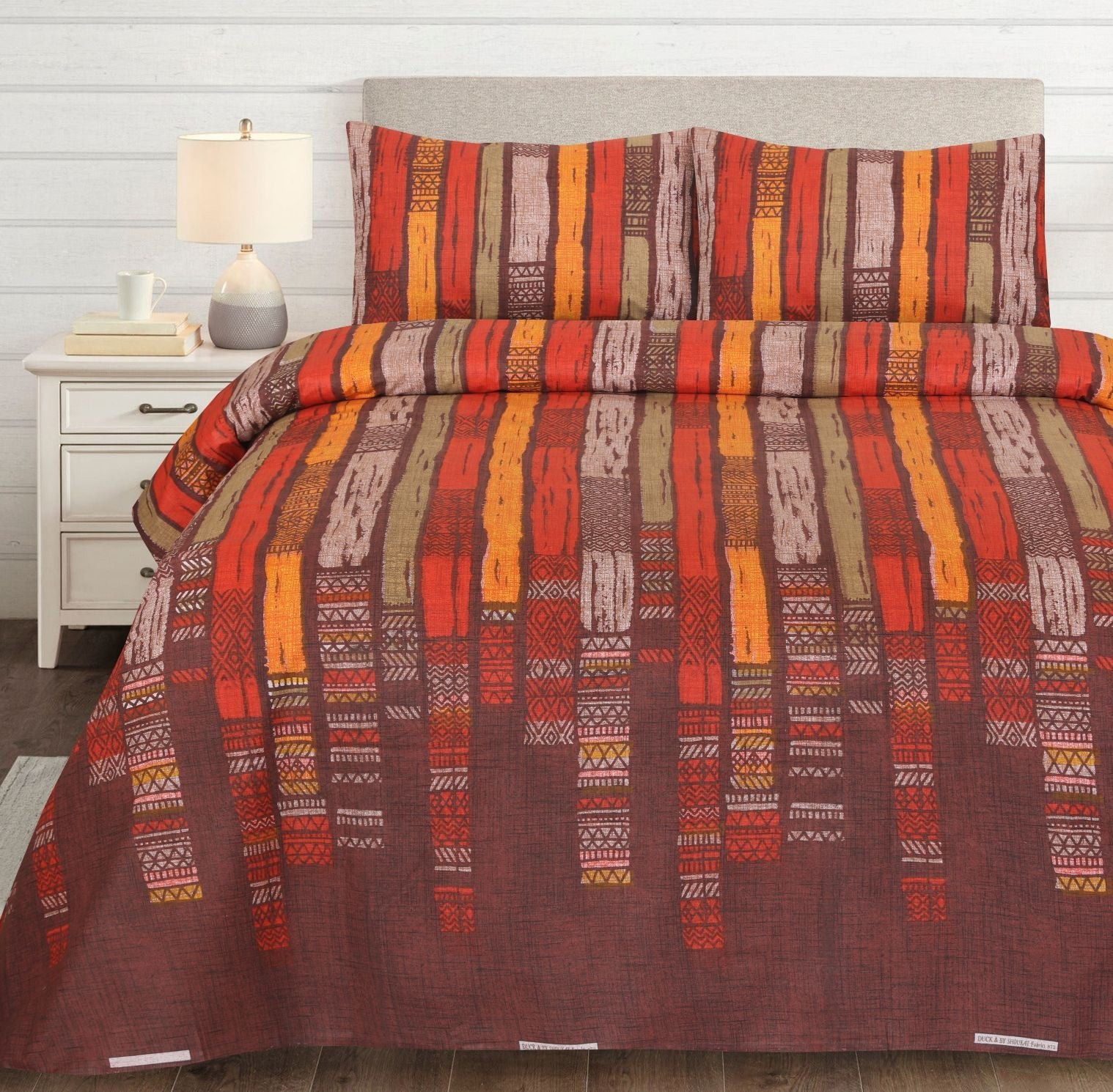 brick  bedsheet set - 3 pcs (premium)