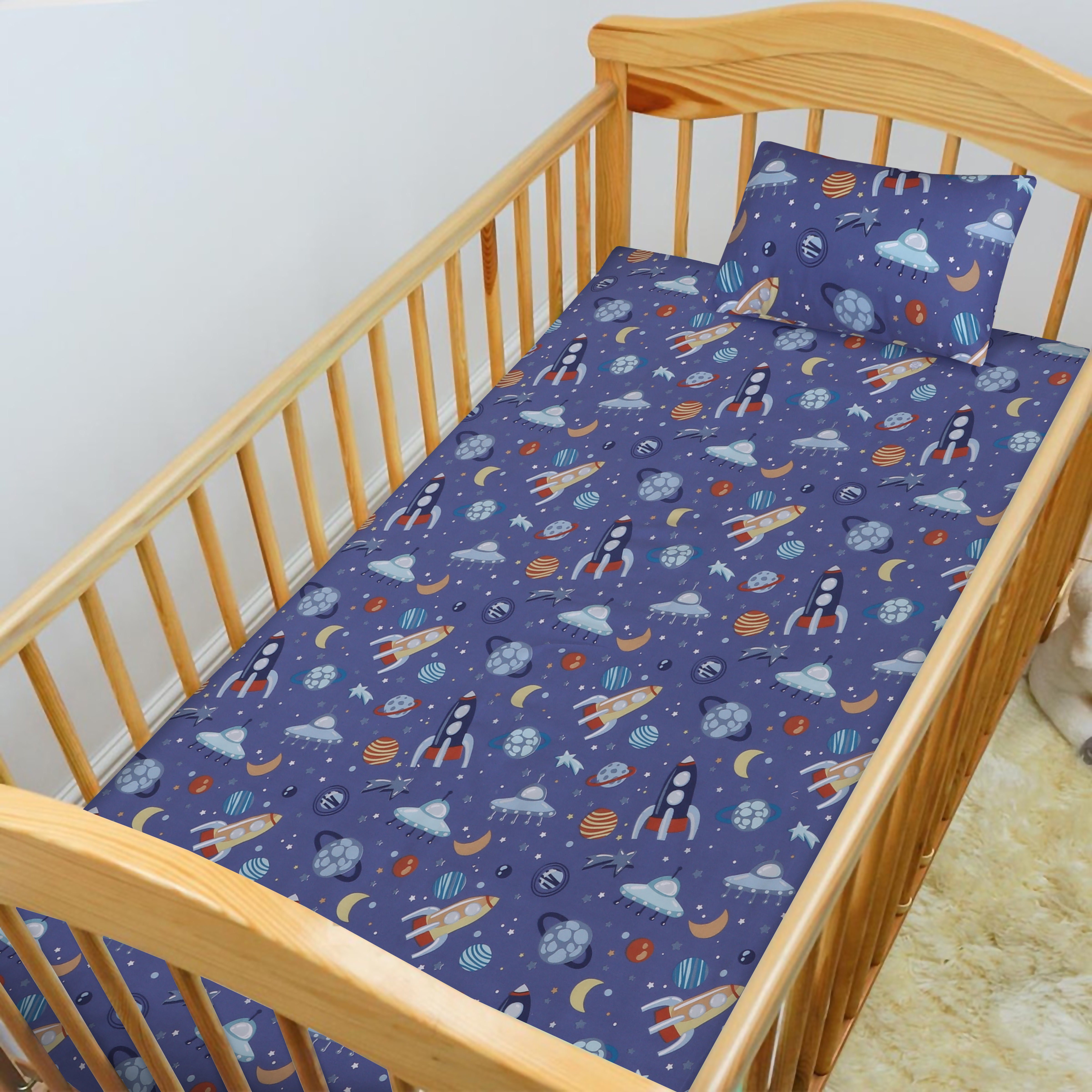 SPACE TIME - BABY CRIB SET