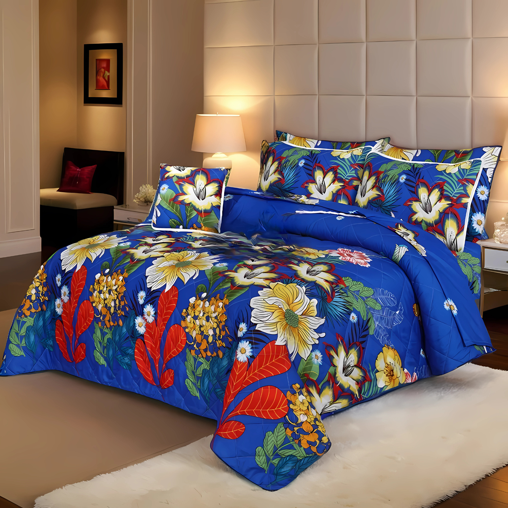 teo summer comforter set- 7 pcs