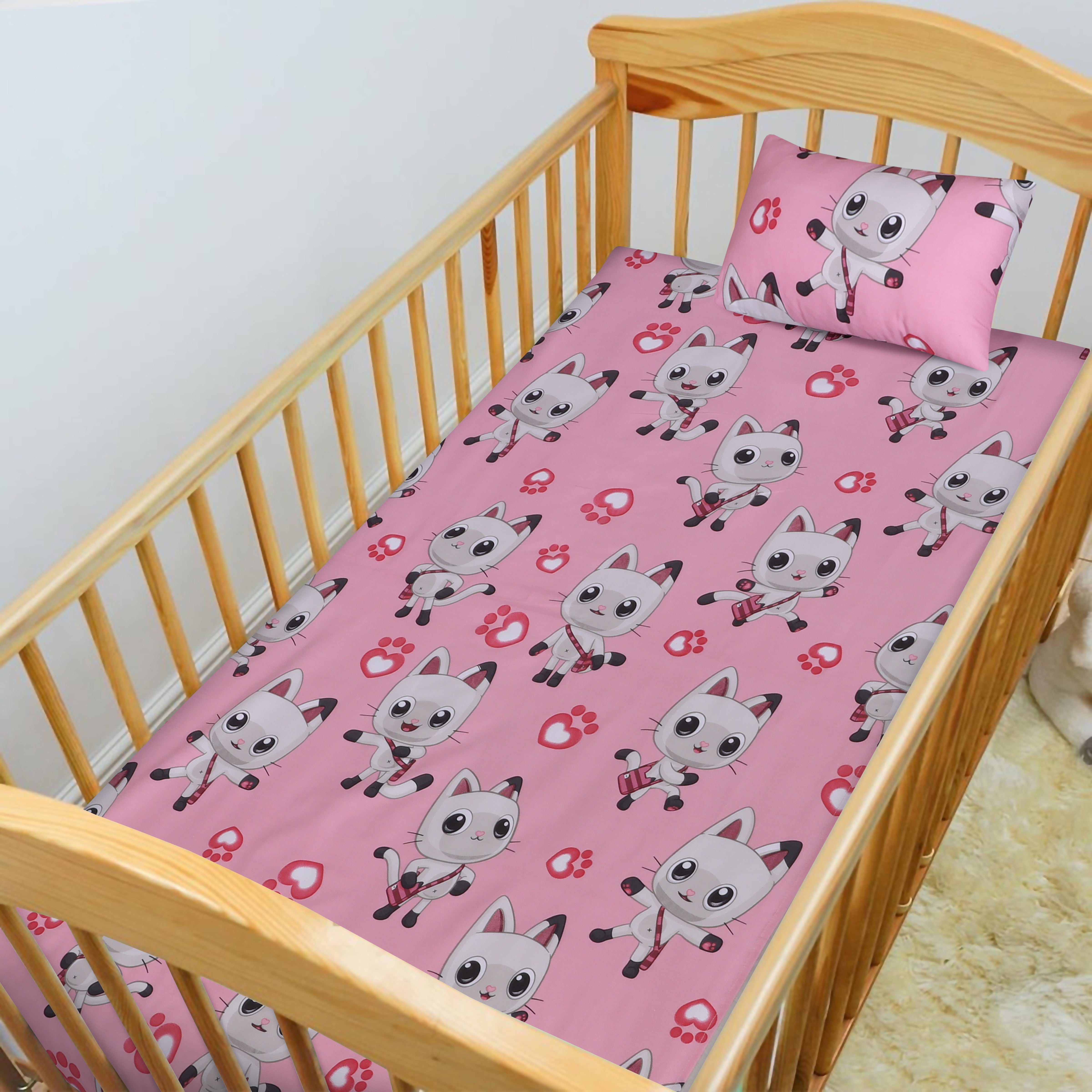 CUTE CAT - BABY CRIB SET