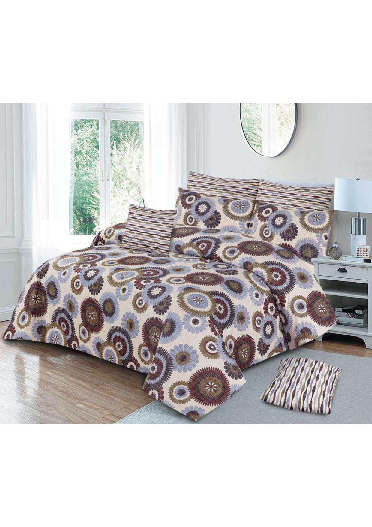 whit summer comforter set- 7 pcs