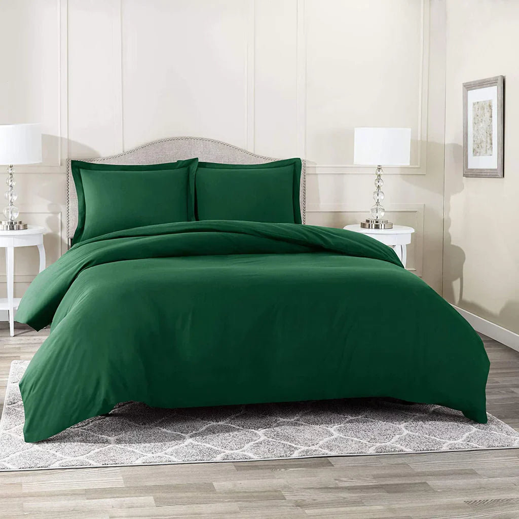 olive bedsheet set - 3 pcs (premium)