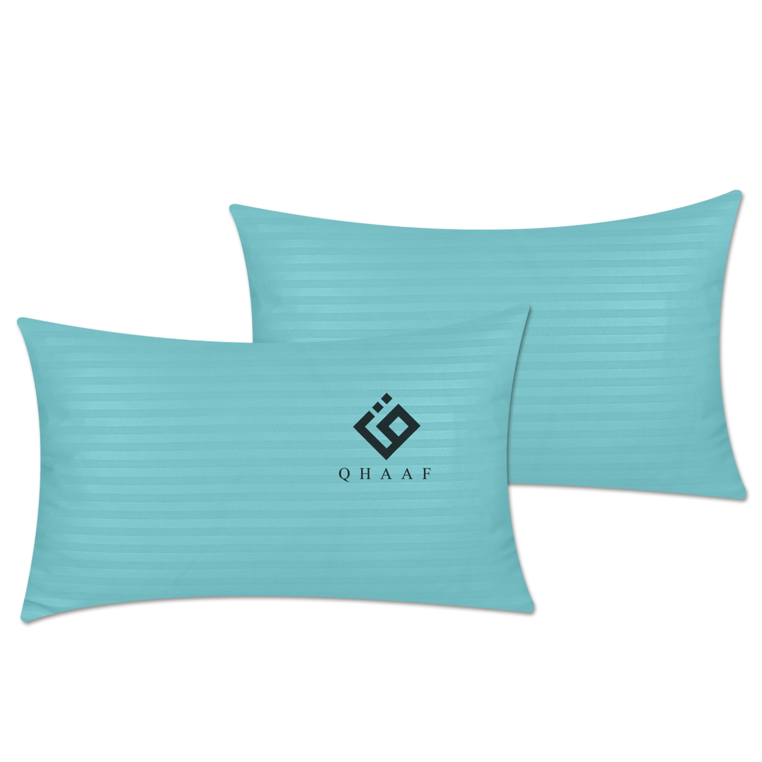 MINT SATIN STRIPE PILLOW COVERS