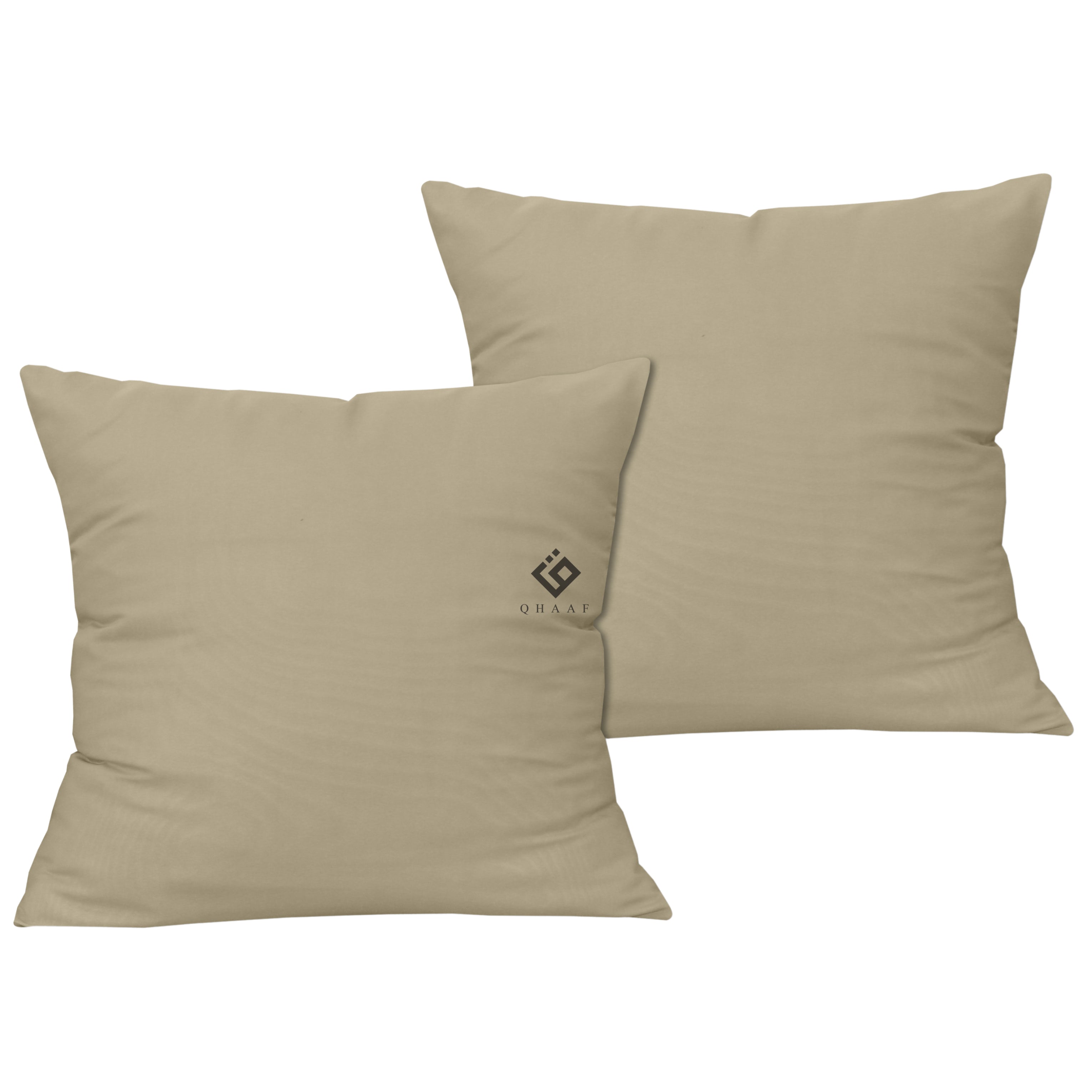 BEIGE DYED CUSHION COVER (PACK OF 2 )