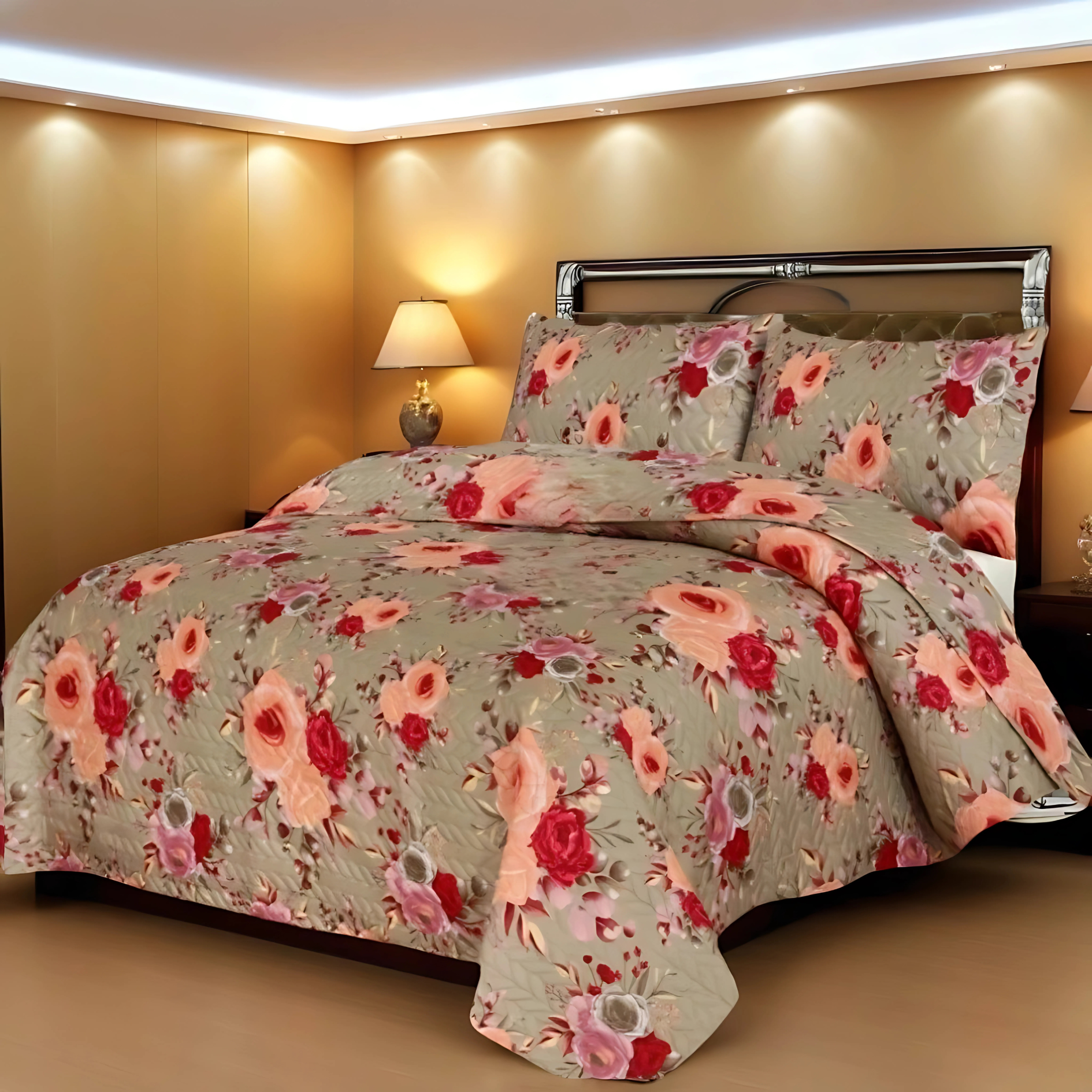 serene bedspread set - 3 pcs (premium)