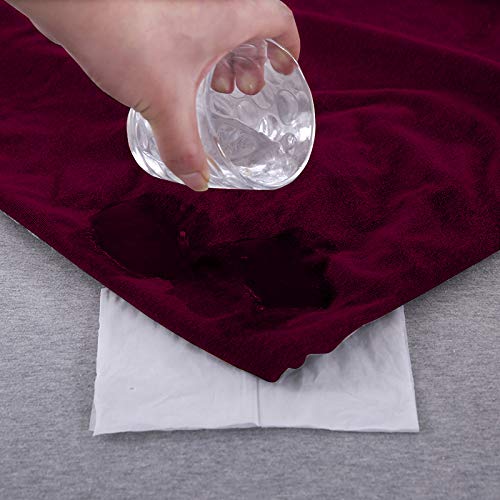 FITTED WATERPROOF MATTRESS PROTECTOR - MAROON