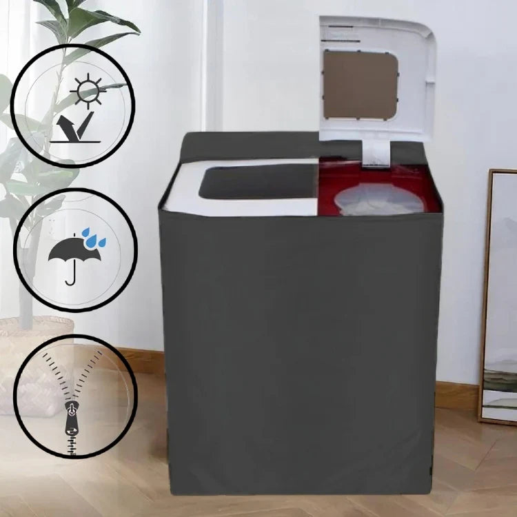 Twin Tub Waterproof Washing Machine Cover - ( Grey Color )