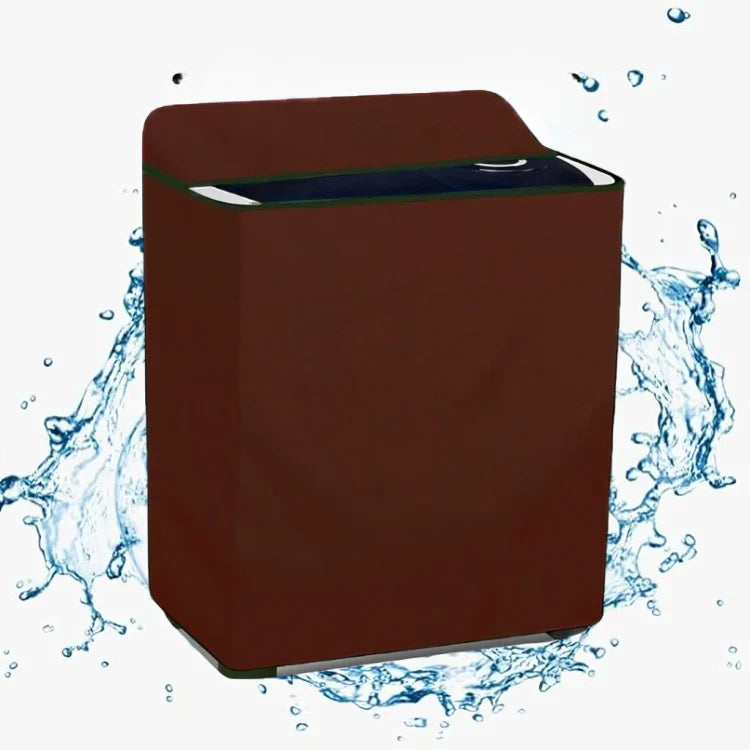 Twin Tub Waterproof Washing Machine Cover - ( Brown Color )