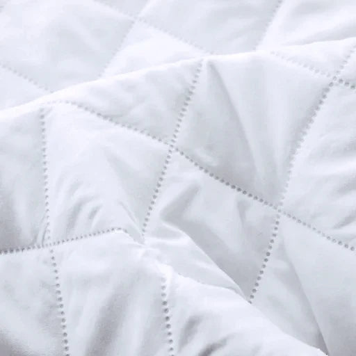 WHITE QUILTED WATERPROOF MATTRESS FITTED COVER