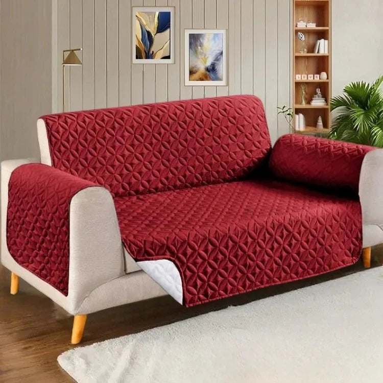 maroon ultrasonic sofa cover