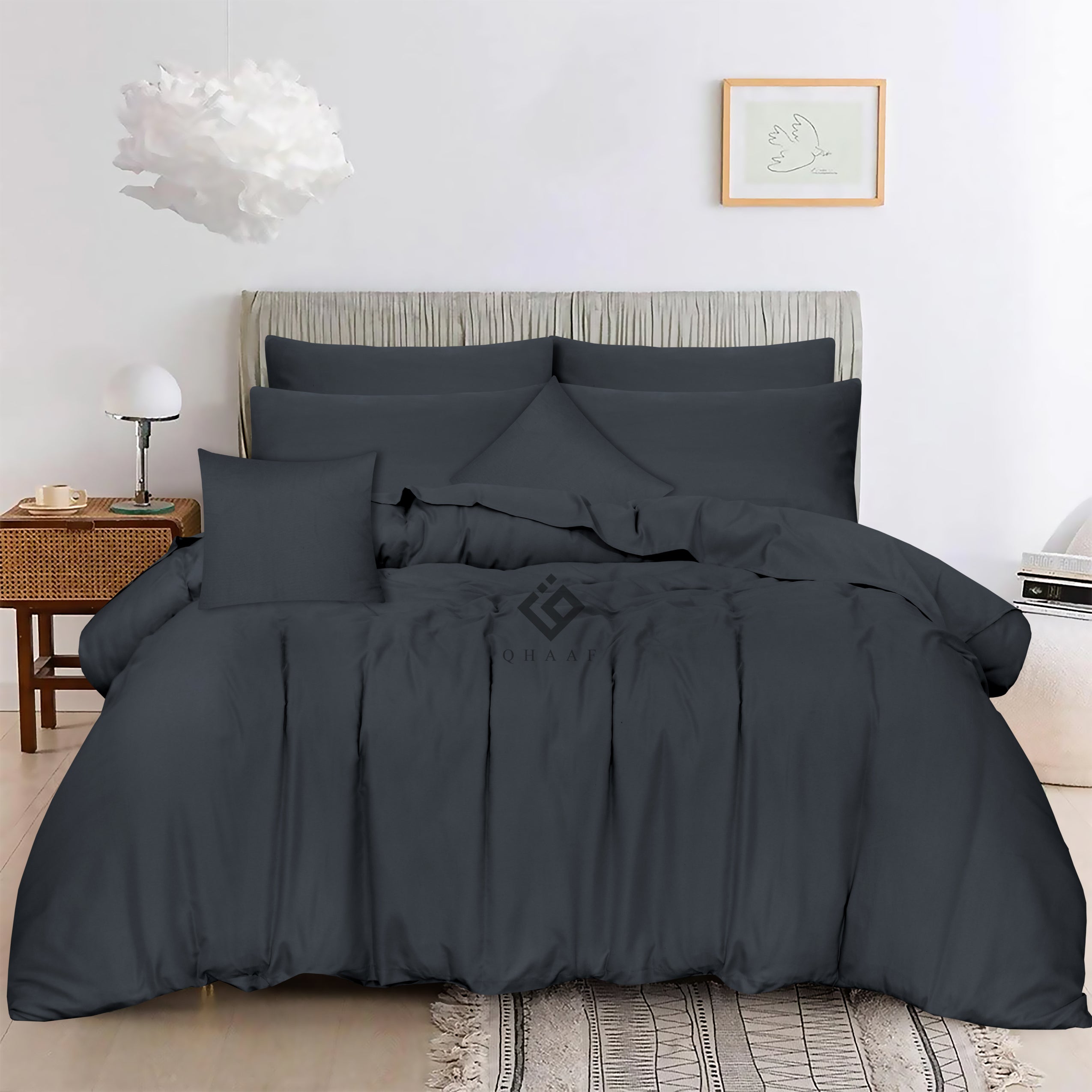 GREY LUXURY DUVET COVERS SET- 8 PCS