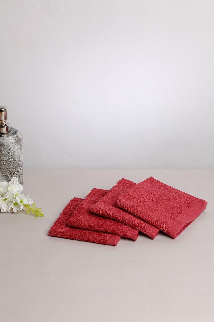 maroon face towel