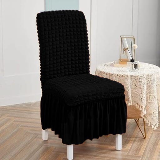 black fitted bubble chair cover