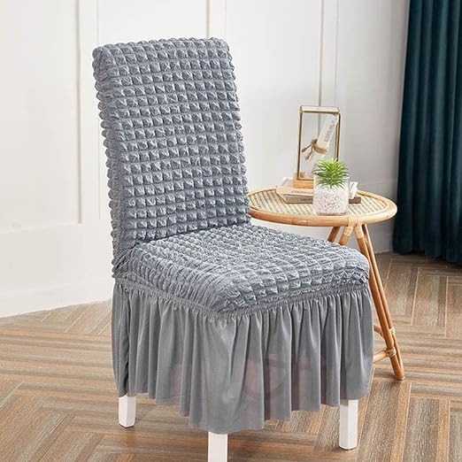 grey fitted bubble chair cover