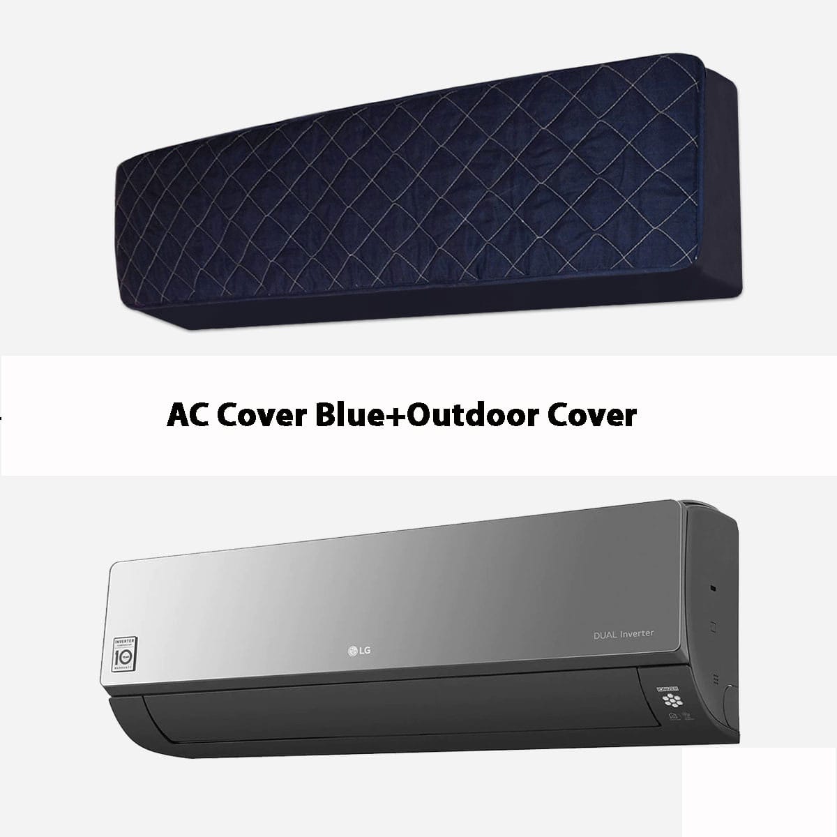 N.Blue Dyed Quilted AC Cover