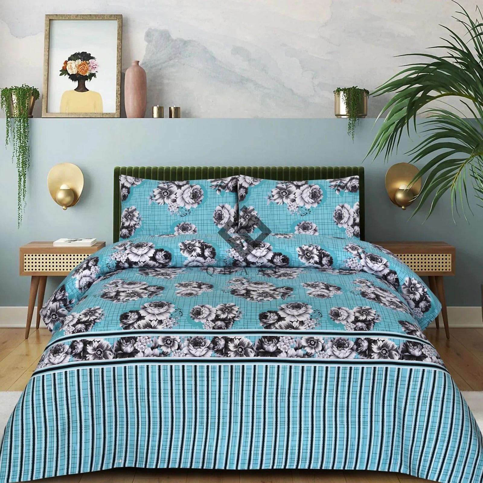 alpinia bedsheet set - 3 pcs (premium)