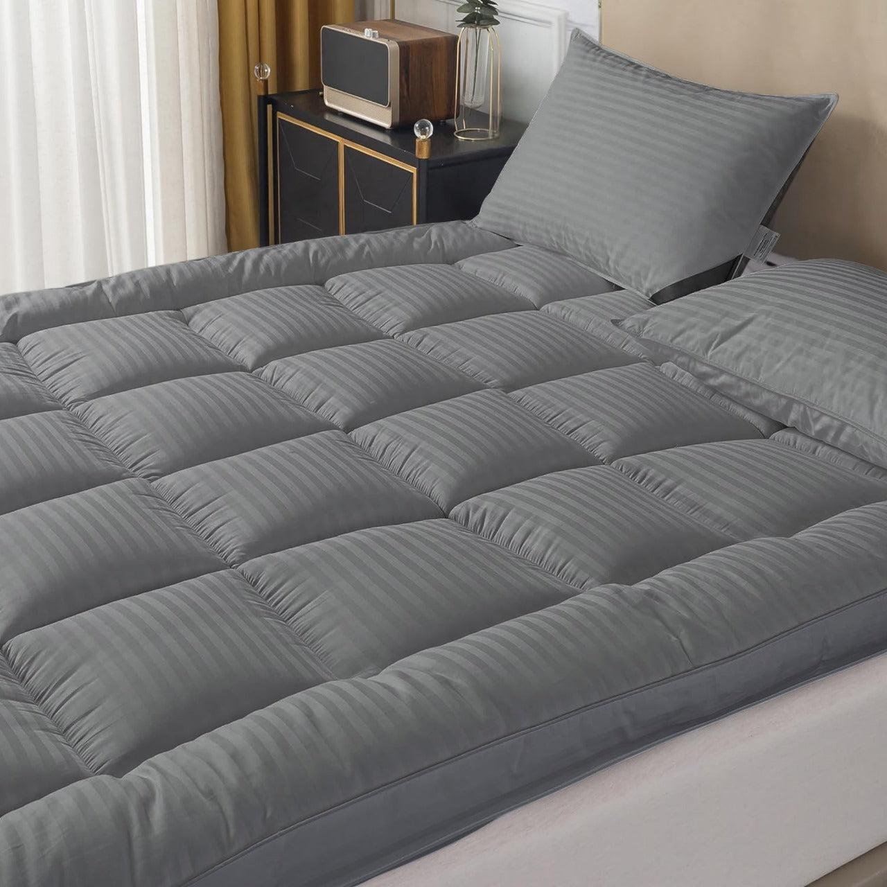 GREY premium mattress topper