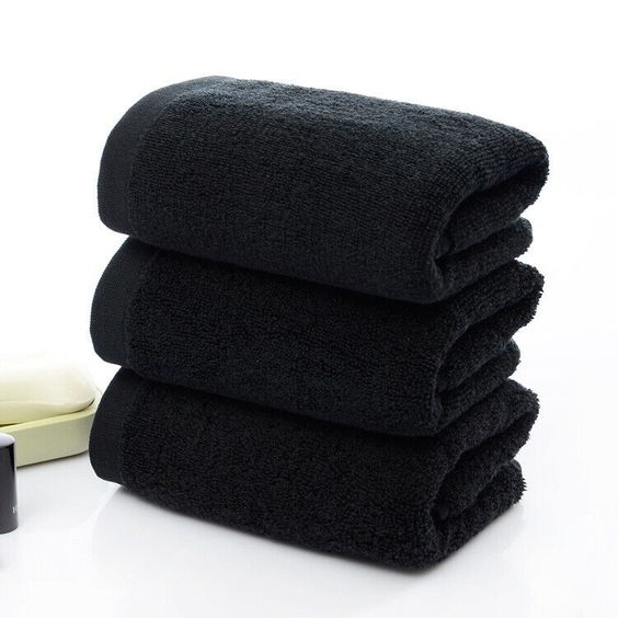 BLACK FACE TOWEL