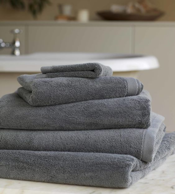 grey face towel