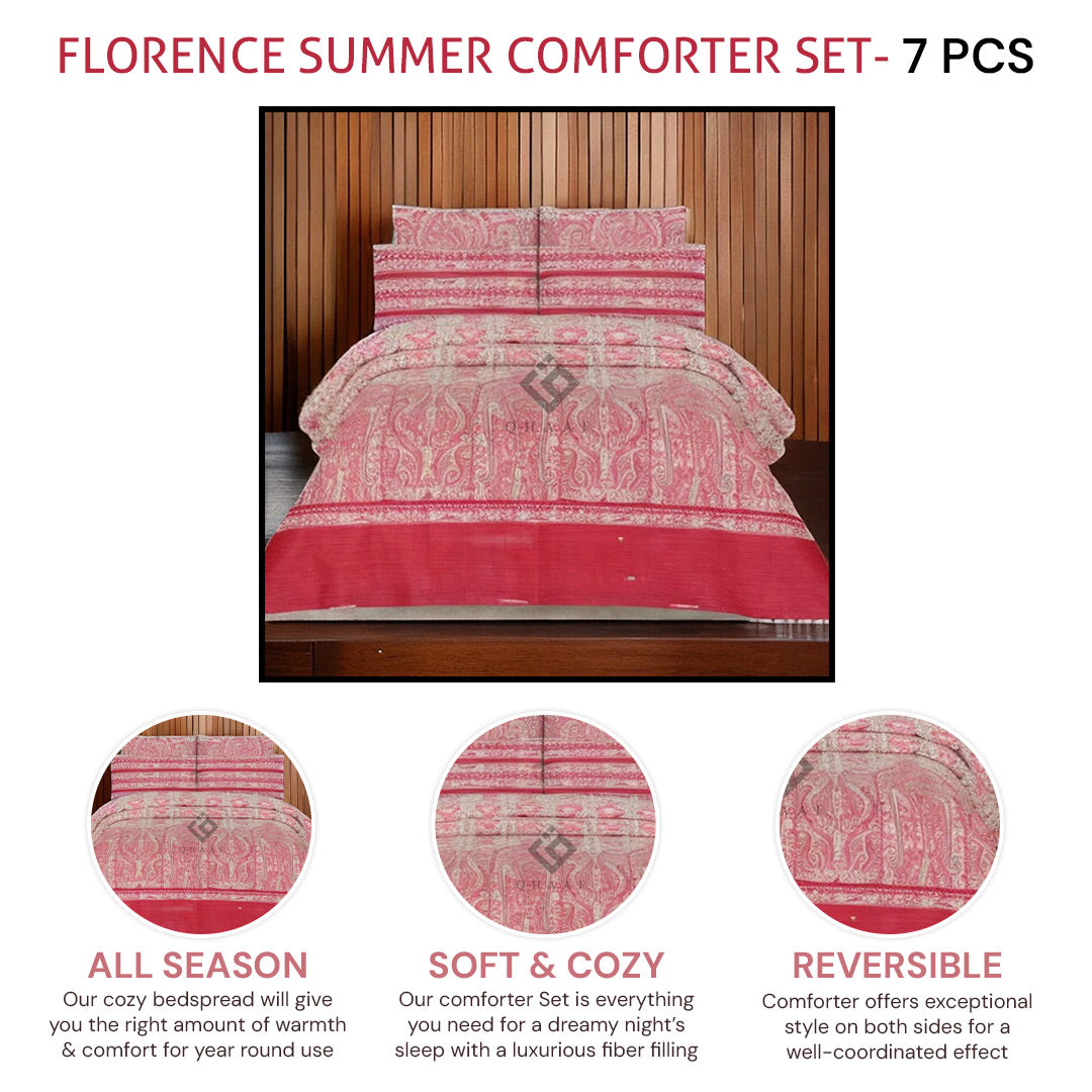 florence summer comforter set- 7 pcs