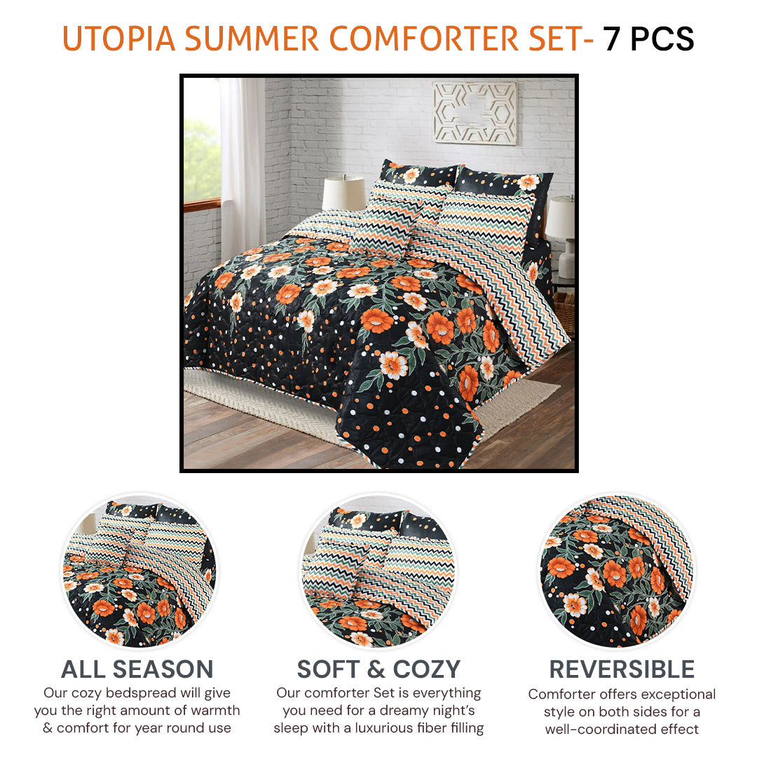 utopia summer comforter set- 7 pcs