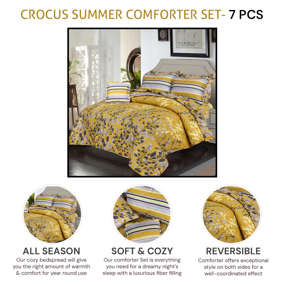 crocus summer comforter set- 7 pcs