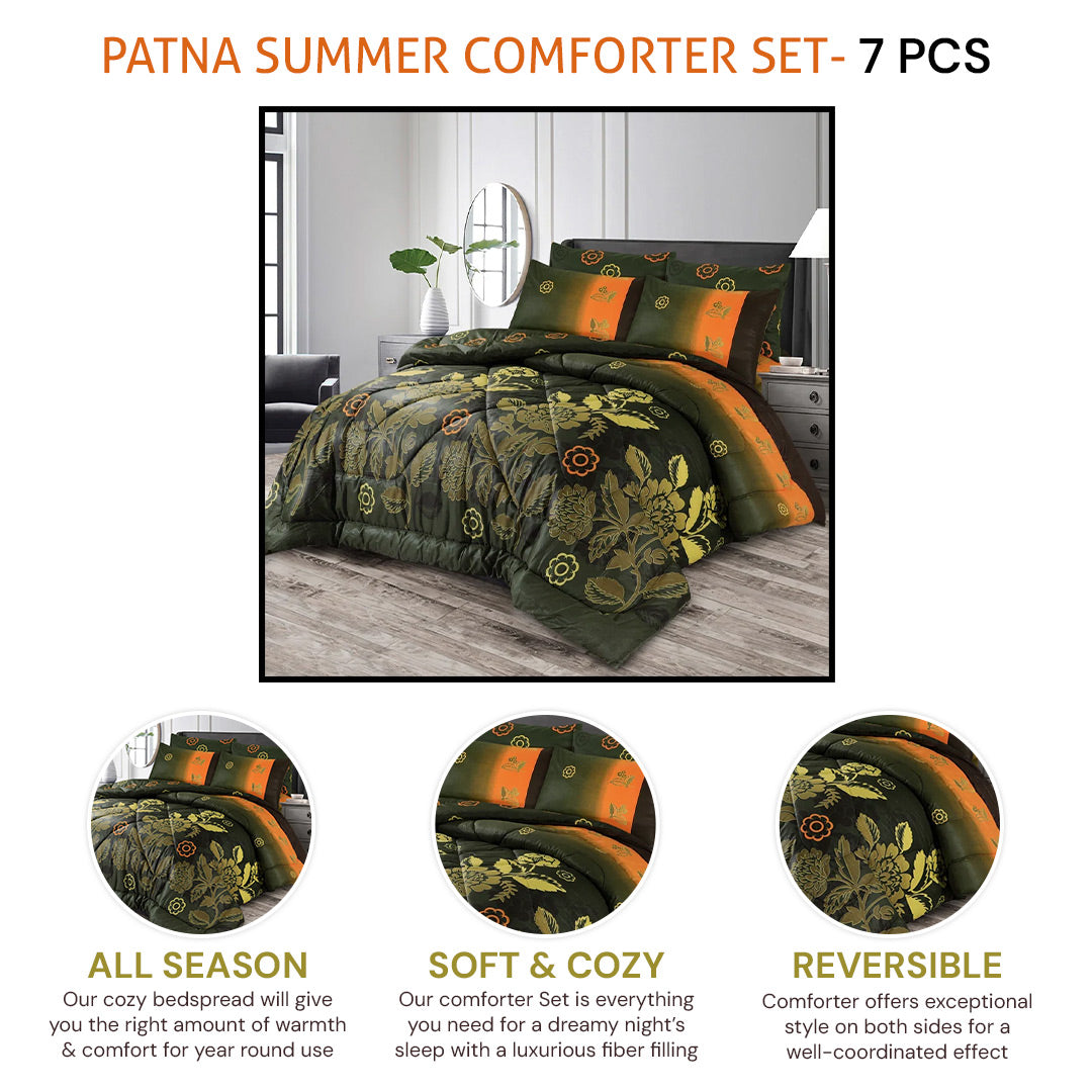 patna summer comforter set- 7 pcs