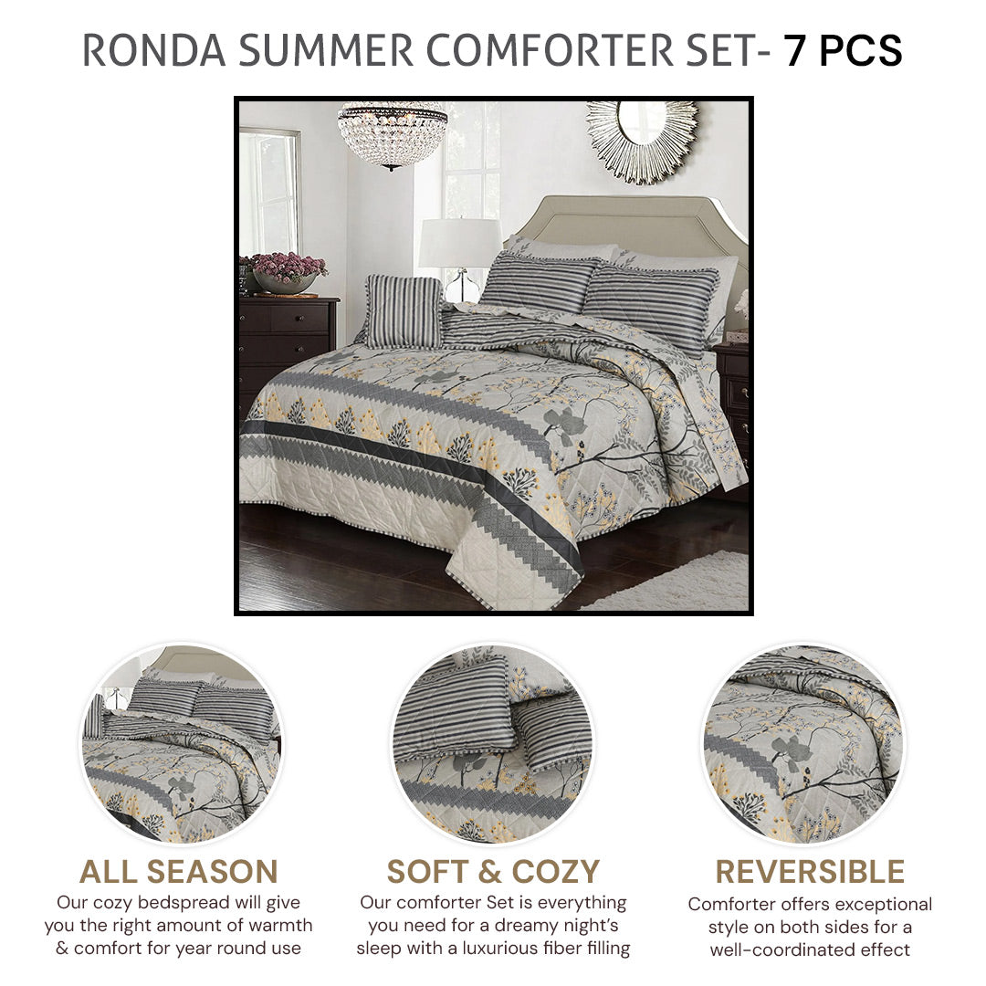 ronda summer comforter set- 7 pcs