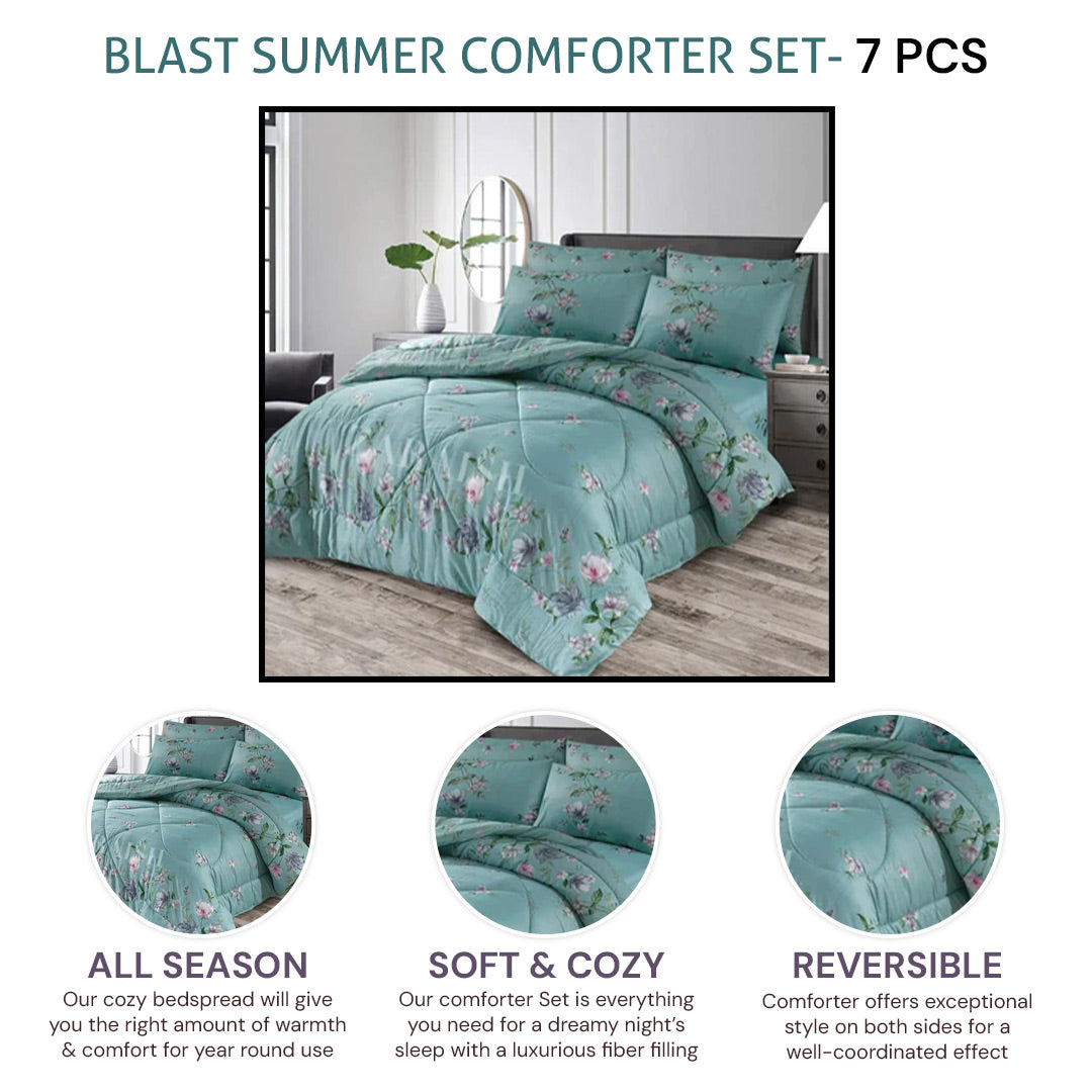 blast summer comforter set- 7 pcs