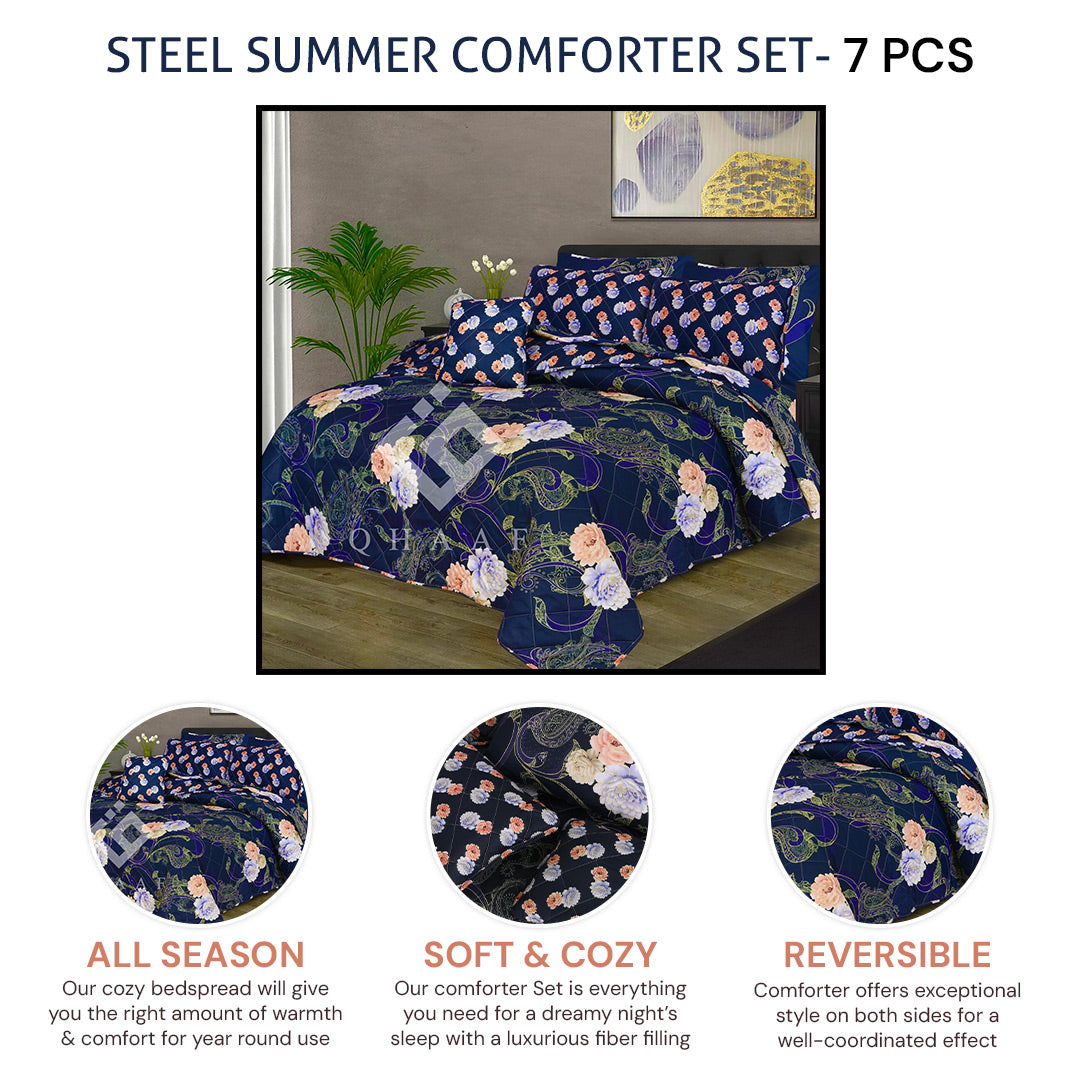 steel comforter set- 7 pcs