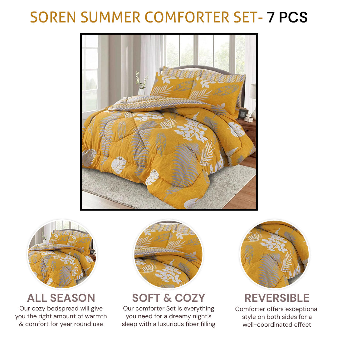 soren summer comforter set- 7 pcs