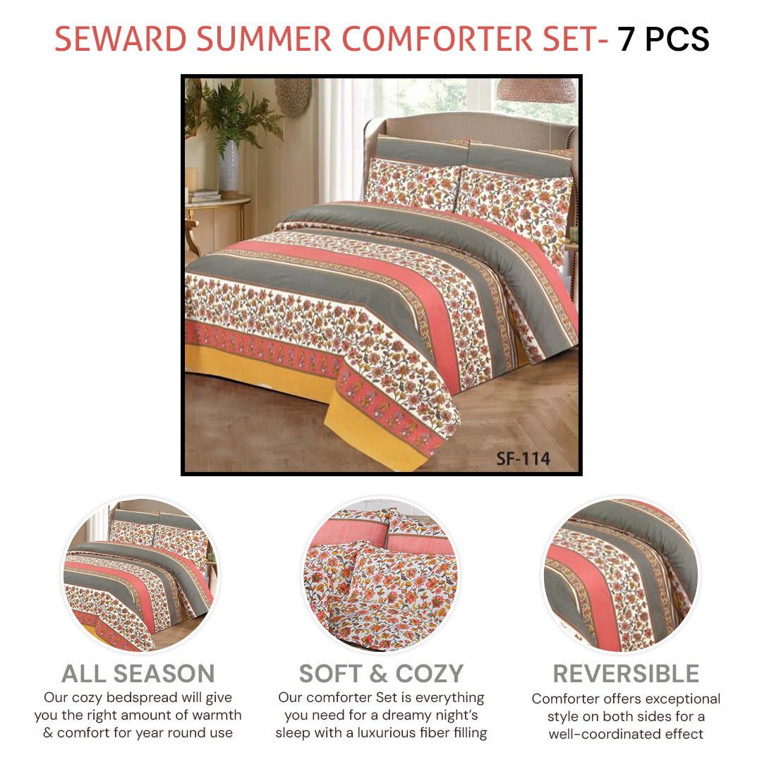 seward summer comforter set- 7 pcs