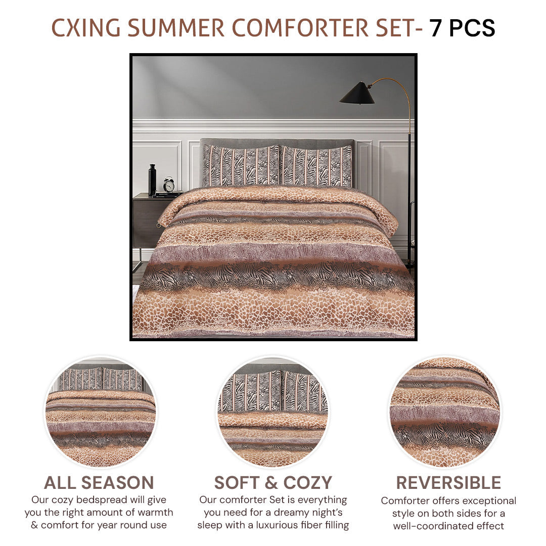 cxing summer comforter set- 7 pcs