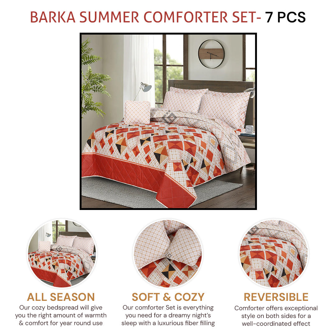 barka summer comforter set- 7 pcs