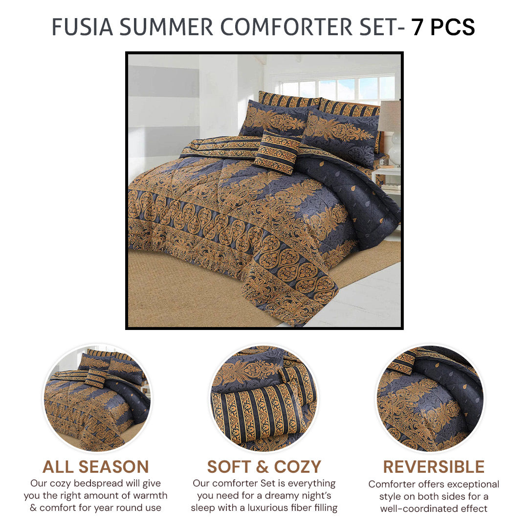 fusia comforter set- 7 pcs