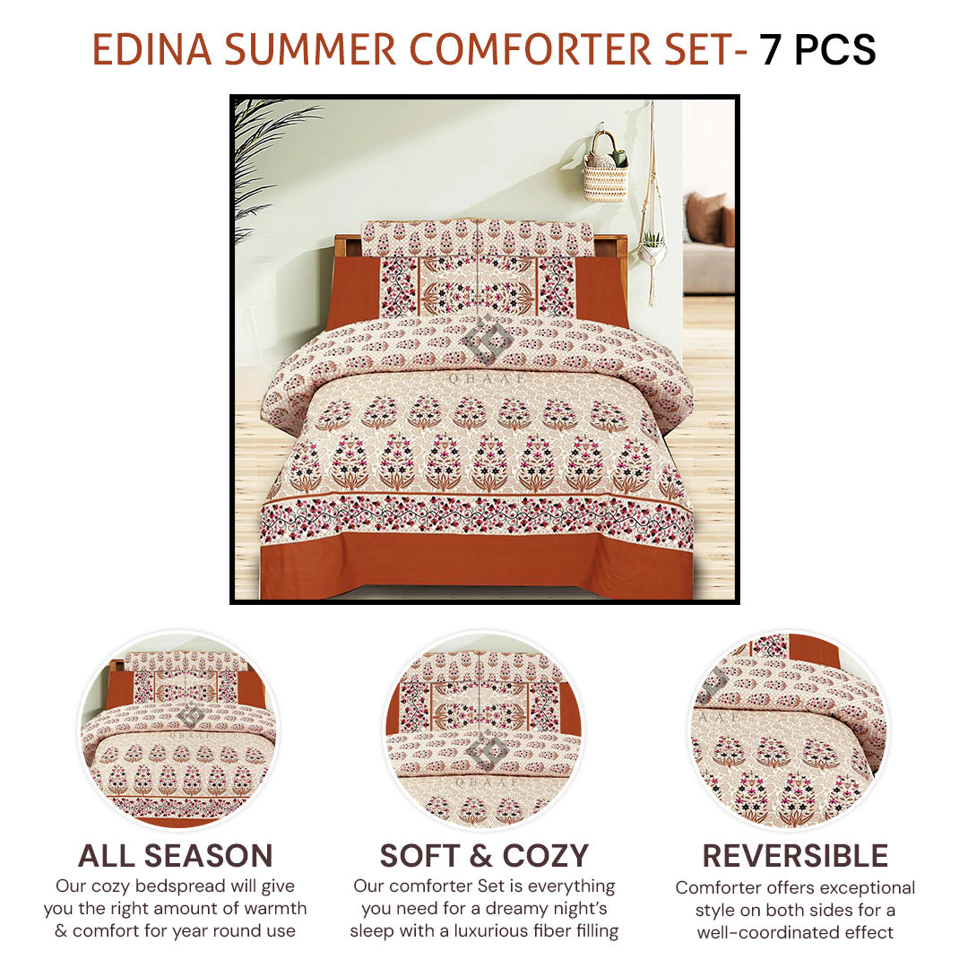 edina summer comforter set- 7 pcs