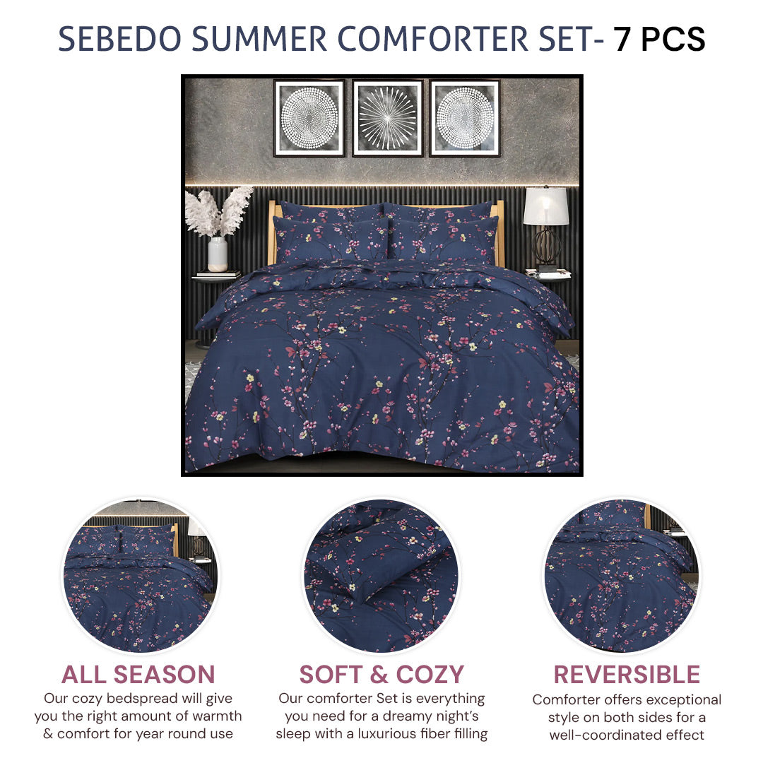 sebedo summer comforter set- 7 pcs