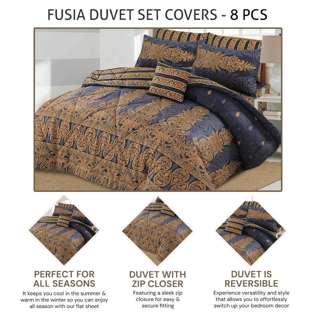 fusia duvet covers set - 8 pcs (premium)