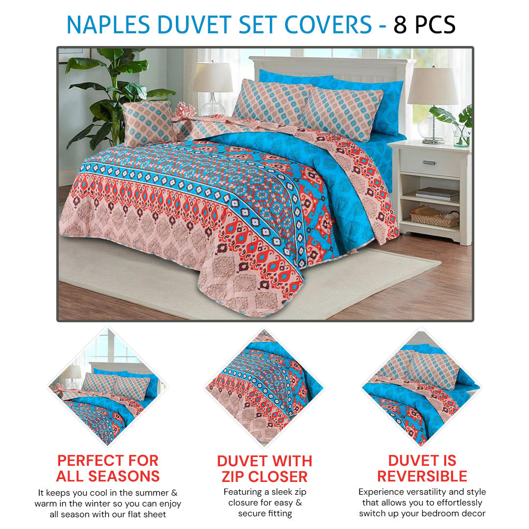 naples duvet covers set - 8 pcs (premium)