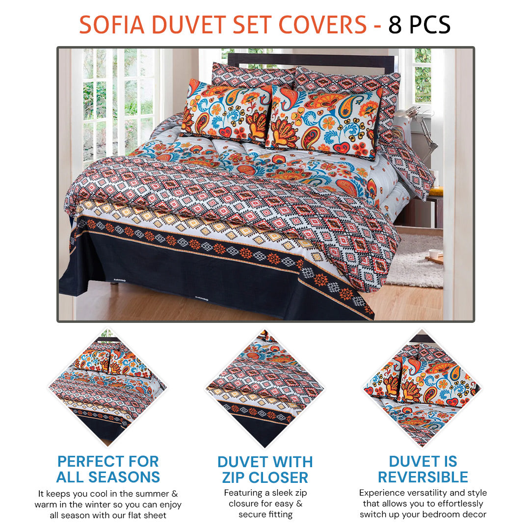 sofia duvet covers set - 8 pcs (premium)