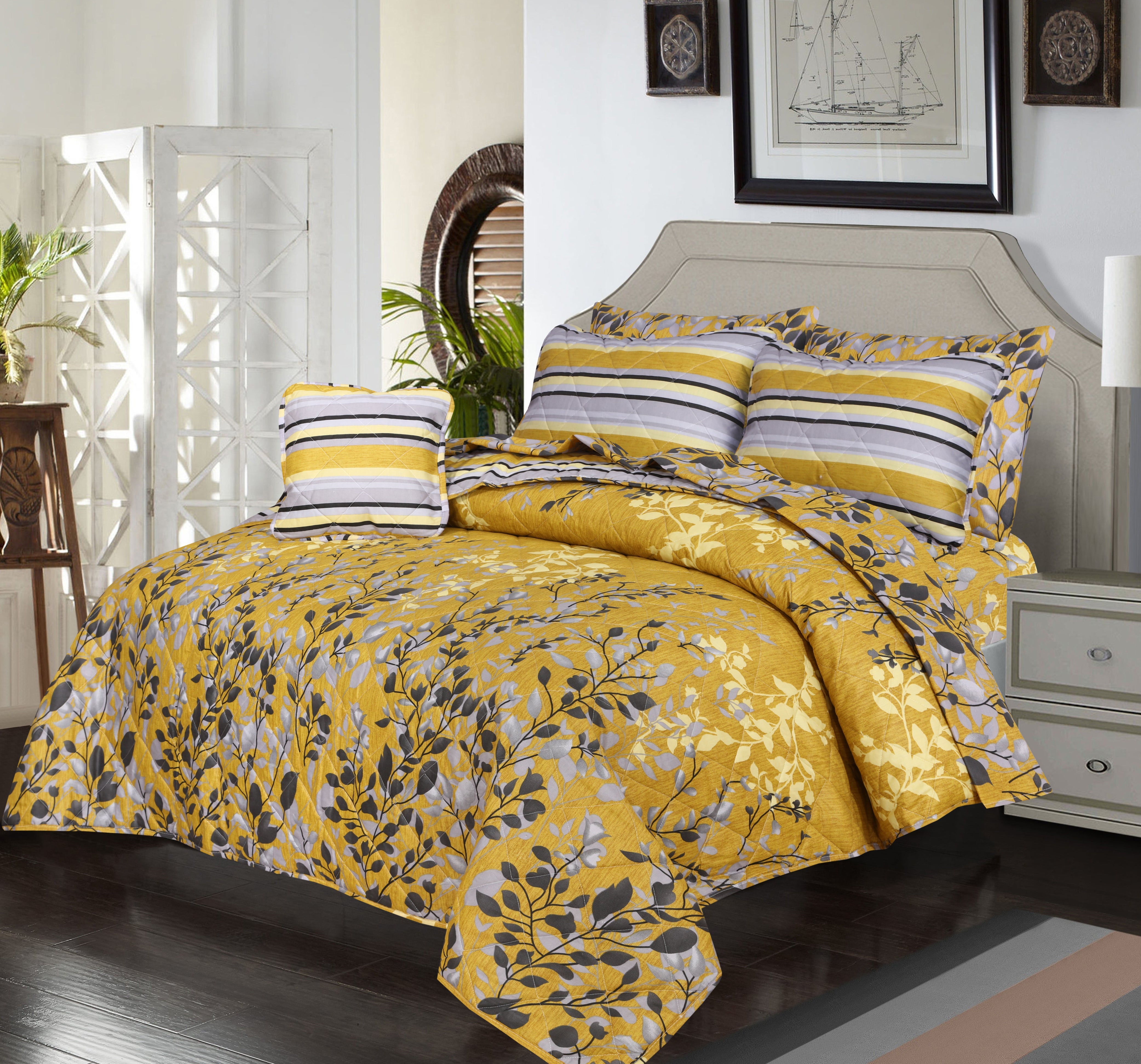 crocus summer comforter set- 7 pcs