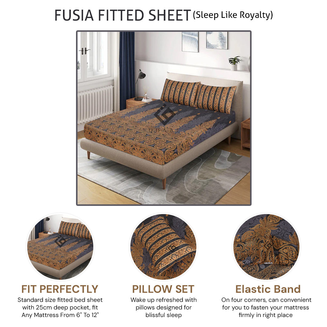 fusia fitted sheet - (premium)